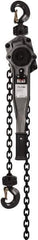 Jet - 3,000 Lb Lifting Capacity, 10' Lift Height, Lever Hoist - Made from Chain, 49 Lb Avg Pull to Lift Rated Load - USA Tool & Supply
