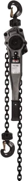 Jet - 3,000 Lb Lifting Capacity, 5' Lift Height, Lever Hoist - Made from Chain, 49 Lb Avg Pull to Lift Rated Load - USA Tool & Supply