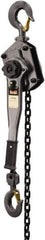 Jet - 6,000 Lb Lifting Capacity, 20' Lift Height, Lever Hoist - Made from Chain, 71 Lb Avg Pull to Lift Rated Load - USA Tool & Supply