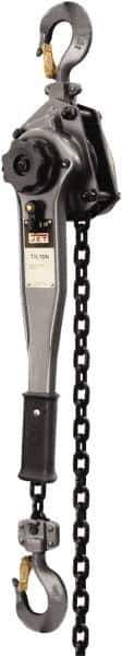 Jet - 3,000 Lb Lifting Capacity, 20' Lift Height, Lever Hoist - Made from Chain, 49 Lb Avg Pull to Lift Rated Load - USA Tool & Supply
