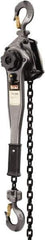 Jet - 3,000 Lb Lifting Capacity, 5' Lift Height, Lever Hoist - Made from Chain, 49 Lb Avg Pull to Lift Rated Load - USA Tool & Supply