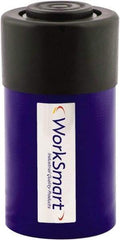 Value Collection - 25 Ton, 2.01" Stroke, 10.35 Cu In Oil Capacity, Portable Hydraulic Single Acting Cylinder - 5.15 Sq In Effective Area, 6.61" Lowered Ht., 8.62" Max Ht., 2.56" Cyl Bore Diam, 2.24" Plunger Rod Diam, 10,000 Max psi - USA Tool & Supply