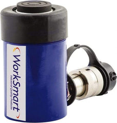 Value Collection - 15 Ton, 0.98" Stroke, 3.07 Cu In Oil Capacity, Portable Hydraulic Single Acting Cylinder - 3.14 Sq In Effective Area, 4.88" Lowered Ht., 5.86" Max Ht., 2" Cyl Bore Diam, 1.63" Plunger Rod Diam, 10,000 Max psi - USA Tool & Supply