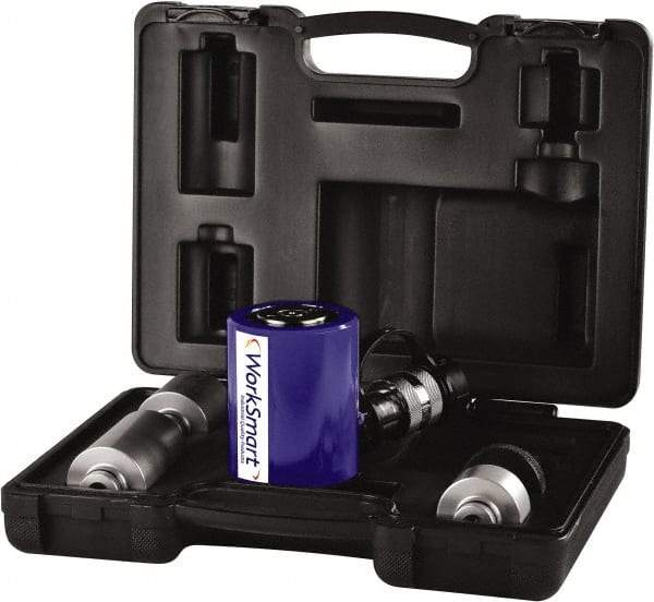 Value Collection - 10 Ton, 1.5" Stroke, 3.53 Cu In Oil Capacity, Portable Hydraulic Low Profile Kit Cylinder - 2.35 Sq In Effective Area, 3.48" Lowered Ht., 4.98" Max Ht., 1.73" Cyl Bore Diam, 1.5" Plunger Rod Diam - USA Tool & Supply