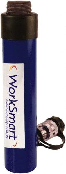 Value Collection - 10 Ton, 5.95" Stroke, 13.33 Cu In Oil Capacity, Portable Hydraulic Threaded Cylinder - 2.24 Sq In Effective Area, 11.46" Lowered Ht., 17.41" Max Ht., 1.49" Plunger Rod Diam, 10,000 Max psi - USA Tool & Supply
