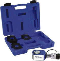 Value Collection - 10 Ton, 0.43" Stroke, 1.01 Cu In Oil Capacity, Portable Hydraulic Flat Body Kit Cylinder - 2.36 Sq In Effective Area, 1.69" Lowered Ht., 2.12" Max Ht., 1.73" Cyl Bore Diam, 1.5" Plunger Rod Diam, 10,000 Max psi - USA Tool & Supply
