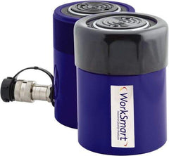 Value Collection - 55 Ton, 2.01" Stroke, 21.97 Cu In Oil Capacity, Portable Hydraulic Single Acting Cylinder - 10.98 Sq In Effective Area, 6.93" Lowered Ht., 8.94" Max Ht., 3.74" Cyl Bore Diam, 3.15" Plunger Rod Diam, 10,000 Max psi - USA Tool & Supply