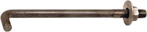 Value Collection - 3/4-10, 15" OAL Bent Anchor Bolt - Grade 2 Steel - USA Tool & Supply