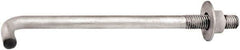 Import - 3/8-16, 12" OAL Bent Anchor Bolt - Grade 2 Steel - USA Tool & Supply