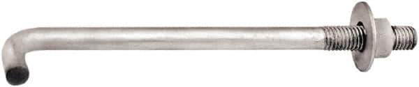 Import - 1-8, 24" OAL Bent Anchor Bolt - Grade 2 Steel - USA Tool & Supply