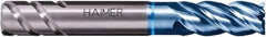 HAIMER - 14mm, 4 Flute, Single End, Solid Carbide, 0.5mm Corner Radius End Mill - 84mm OAL, Right Hand Flute, 26mm LOC, Right Hand Cut - USA Tool & Supply