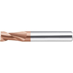 Walter-Prototyp - 2.5mm, 7mm LOC, 4mm Shank Diam, 57mm OAL, 2 Flute, Solid Carbide Square End Mill - AlCrN Finish, 35° Helix, Right Hand Cut, Right Hand Flute, Series MC232-A-2-B - USA Tool & Supply