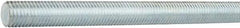 Made in USA - 7/8-9 UNC (Coarse), 10' Long, Medium Carbon Steel General Purpose Threaded Rod - Zinc-Plated Finish, Right Hand Thread - USA Tool & Supply