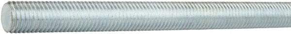 Made in USA - 3/8-16 2-1/2" OAL Fully Threaded Stud - Carbon Steel, Zinc-Plated Finish, Inch & Metric - USA Tool & Supply