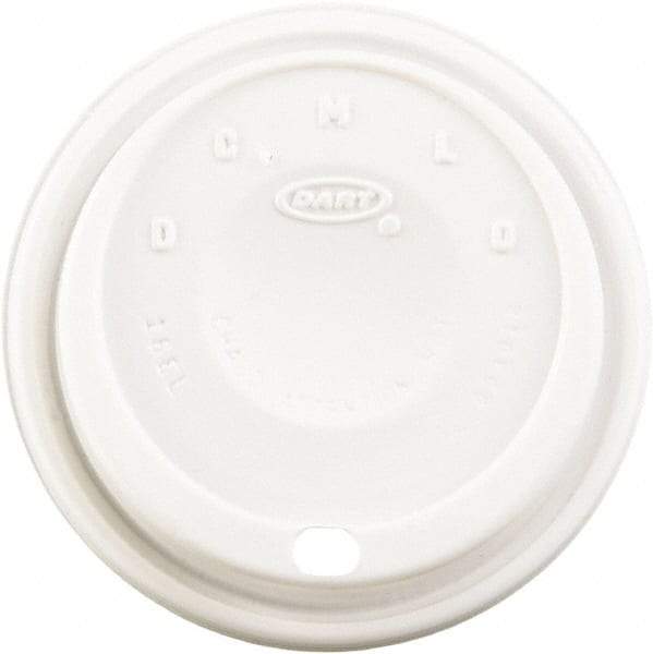 DART - Cappuccino Dome Sipper Lids, Fits 12-24 oz Cups, 1000/Carton - White - USA Tool & Supply