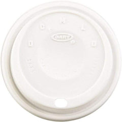 DART - Cappuccino Dome Sipper Lids, Fits 12-24 oz Cups, 1000/Carton - White - USA Tool & Supply