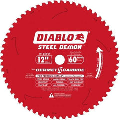 Freud - 12" Blade Diam, 60 Teeth, Carbide-Tipped Cold Saw Blade - 1" Arbor Hole Diam, 0.071" Blade Thickness - USA Tool & Supply