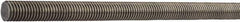 Value Collection - 1-1/2-12 UNF (Fine), 6' Long, Alloy Steel General Purpose Threaded Rod - Uncoated, Right Hand Thread - USA Tool & Supply