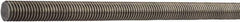 Value Collection - M12x1.75 UNC (Coarse), 2m Long, Stainless Steel General Purpose Threaded Rod - Uncoated, Right Hand Thread - USA Tool & Supply