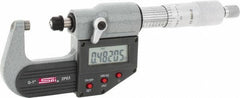 SPI - 0 to 1" Range, 0.00005" Resolution, Standard Throat IP65 Electronic Outside Micrometer - 0.0001" Accuracy, Ratchet Stop Thimble, Carbide-Tipped Face, LR44 Battery, Includes NIST Traceable Certification of Inspection - USA Tool & Supply