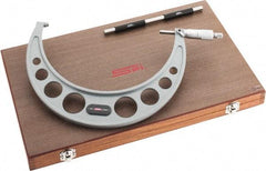 SPI - 8 to 9" Range, 0.0001" Graduation, Mechanical Outside Micrometer - Ratchet Stop Thimble, 5.12" Throat Depth, Accurate to 0.0002" - USA Tool & Supply