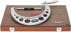SPI - 6 to 7" Range, 0.0001" Graduation, Mechanical Outside Micrometer - Ratchet Stop Thimble, 4.1" Throat Depth, Accurate to 0.0002" - USA Tool & Supply