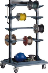 Rousseau Metal - 32" Wide x 59-1/8" High x 27" Deep, Mobile Equipment Stand - 1,200 Lb Capacity - USA Tool & Supply