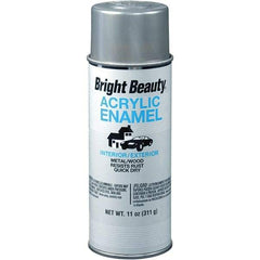 Dupli-Color - Chrome, Metallic, Acrylic Enamel Spray Paint - 12 to 14 Sq Ft per Can, 11 oz Container - USA Tool & Supply