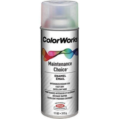 Krylon - Clear, 11 oz Net Fill, Flat, Enamel Spray Paint - 15 to 18 Sq Ft per Can, 16 oz Container - USA Tool & Supply