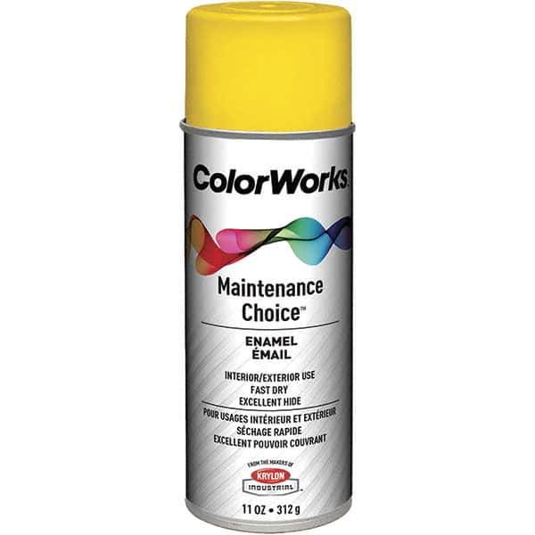 Krylon - Citrus Yellow, 11 oz Net Fill, Gloss, Enamel Spray Paint - USA Tool & Supply