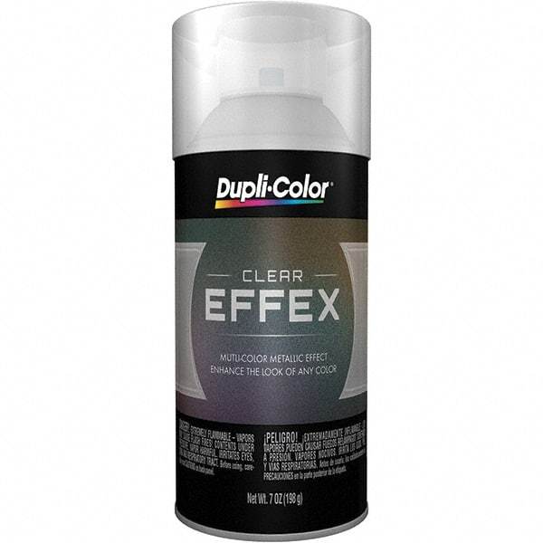 Dupli-Color - Clear, Flat, Glitter Effect Spray Paint - 12 to 14 Sq Ft per Can, 7 oz Container - USA Tool & Supply