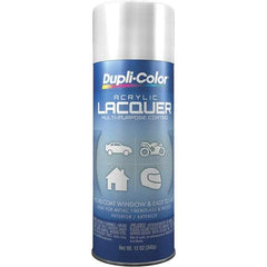 Dupli-Color - White, Gloss, Lacquer Spray Paint - 12 to 14 Sq Ft per Can, 12 oz Container - USA Tool & Supply