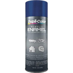 Dupli-Color - Royal Blue, Gloss, Acrylic Enamel Spray Paint - 12 to 14 Sq Ft per Can, 12 oz Container - USA Tool & Supply