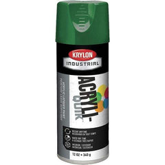 Krylon - Emerald Green, 12 oz Net Fill, Gloss, Aerosol Spray Paint - 15 to 20 Sq Ft per Can, 16 oz Container - USA Tool & Supply