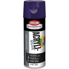 Krylon - Purple, 12 oz Net Fill, Gloss, Aerosol Spray Paint - 15 to 20 Sq Ft per Can, 16 oz Container - USA Tool & Supply