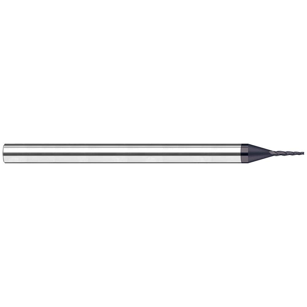 Harvey Tool - 5° per Side 1/4" Small End Diam 1-1/4" LOC 3-Flute Solid Carbide Tapered Square End Mill - Exact Industrial Supply