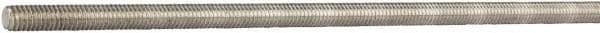 Made in USA - #8-32 UNC (Coarse), 6' Long, Aluminum General Purpose Threaded Rod - Uncoated, Right Hand Thread - USA Tool & Supply