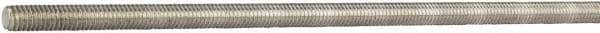 Made in USA - #10-24 UNC (Coarse), 3' Long, Aluminum General Purpose Threaded Rod - Uncoated, Right Hand Thread - USA Tool & Supply