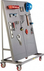 Little Giant - 48" Wide x 60" High x 24" Deep, Mobile Pegboard A-Frame - 1,200 Lb Capacity - USA Tool & Supply