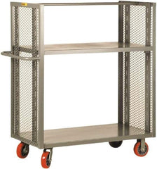 Little Giant - 3,600 Lb Capacity, 1 Shelf, 2-Sided Steel Truck - 65-1/2" Long x 24" Wide x 57" High, Polyurethane Wheels - USA Tool & Supply