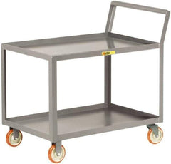 Little Giant - 1,200 Lb Capacity, 24" Wide x 40" Long x 38-3/4" High Shelf Cart - 2 Shelf, Steel, 2 Rigid/2 Swivel Casters - USA Tool & Supply