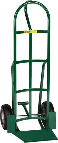 Little Giant - 800 Lb Capacity 49" OAH Hand Truck with Foot Kick - 13-1/2 x 16" Base Plate, Loop Handle, Steel, Pneumatic Wheels - USA Tool & Supply