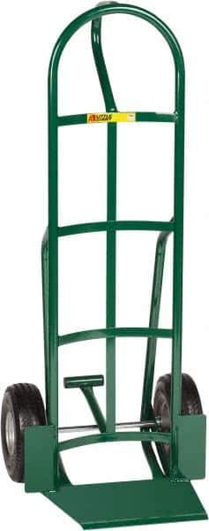 Little Giant - 600 Lb Capacity 49" OAH Hand Truck with Foot Kick - 13-1/2 x 16" Base Plate, Loop Handle, Steel, Flat-Free Microcellular Foam Wheels - USA Tool & Supply