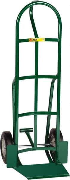 Little Giant - 800 Lb Capacity 49" OAH Hand Truck with Foot Kick - 13-1/2 x 16" Base Plate, Loop Handle, Steel, Solid Rubber Wheels - USA Tool & Supply