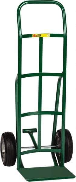 Little Giant - 800 Lb Capacity 47" OAH Hand Truck with Foot Kick - 12 x 14" Base Plate, Continuous Handle, Steel, Pneumatic Wheels - USA Tool & Supply
