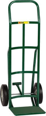 Little Giant - 800 Lb Capacity 47" OAH Hand Truck with Foot Kick - 12 x 14" Base Plate, Continuous Handle, Steel, Solid Rubber Wheels - USA Tool & Supply
