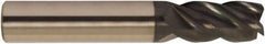 Accupro - 1", 4 Flute, Single End, Solid Carbide, 0.03" Corner Radius End Mill - 4" OAL, 38° Helix, Right Hand Flute, 2" LOC, Right Hand Cut - USA Tool & Supply