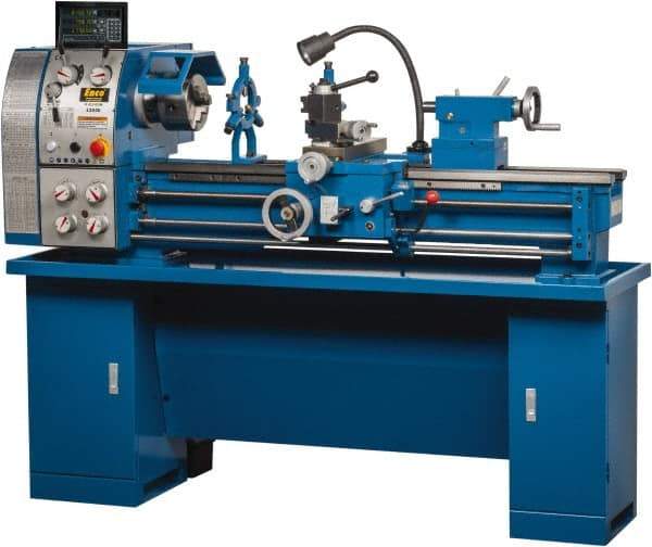 Enco - 12" Swing, 36" Between Centers, 110/220 Volt, Single Phase Bench Lathe - 5MT Taper, 1-1/2 hp, 65 to 1,810 RPM, 1-1/2" Bore Diam, 29.5mm Deep x 580mm High x 1,676mm Long - USA Tool & Supply