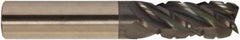 Accupro - 7/16", 4 Flute, Single End, Solid Carbide, 0.02" Corner Radius End Mill - 2-3/4" OAL, 38° Helix, Right Hand Flute, 7/8" LOC, Right Hand Cut - USA Tool & Supply