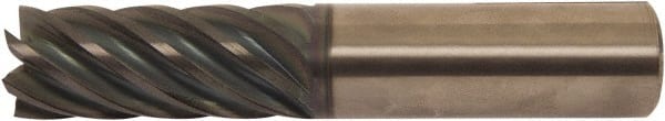 Accupro - 1/4" Diam 7 Flute Solid Carbide 0.06" Corner Radius End Mill - USA Tool & Supply